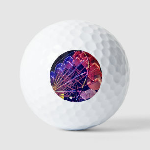 Rotes und blaues Riesenrad Golfball