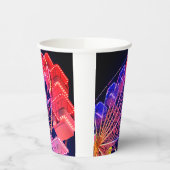 Rotes und blaues Riesenrad Pappbecher (Links)