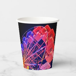 Rotes und blaues Riesenrad Pappbecher