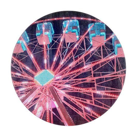 Rotes und blaues Riesenrad Schneidebrett (Vorderseite)