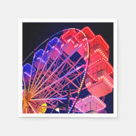 Rotes und blaues Riesenrad Serviette