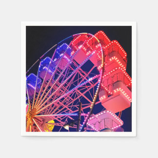 Rotes und blaues Riesenrad Serviette