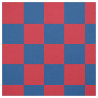 Rotes und blaues Schachbrettmuster Stoff