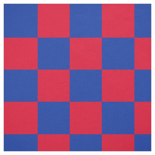Rotes und blaues Schachbrettmuster Stoff (Muster)