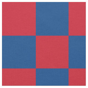 Rotes und blaues Schachbrettmuster Stoff
