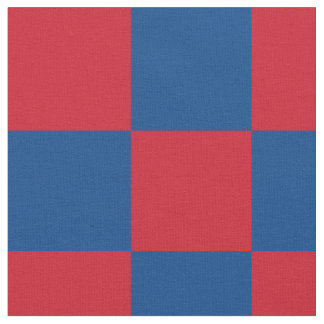 Rotes und blaues Schachbrettmuster Stoff