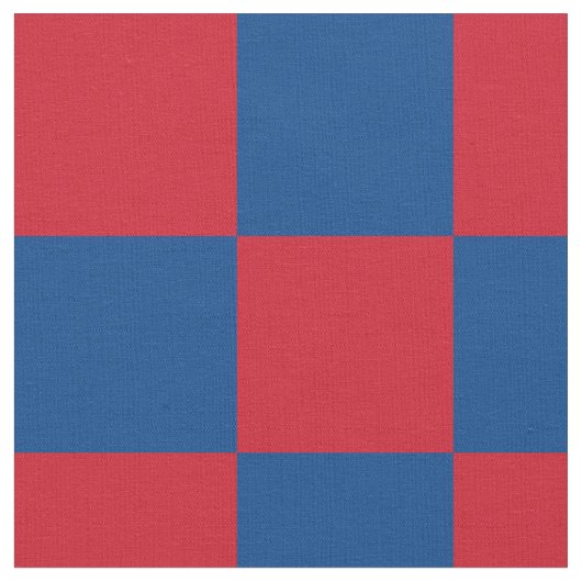 Rotes und blaues Schachbrettmuster Stoff (Nahaufnahme)