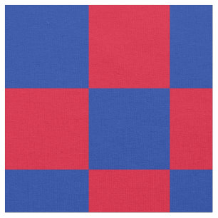Rotes und blaues Schachbrettmuster Stoff