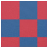 Rotes und blaues Schachbrettmuster Stoff (Nahaufnahme)