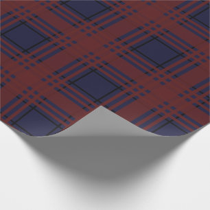 Rotes und blaues Tartan-Karo-Geschenkpapier Geschenkpapier
