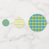 Rotes und blaues Weihnachtsbaum-Party Konfetti (Rückseiten)