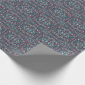 Rotes und blaues Weihnachtsmuster Geschenkpapier (Ecke)
