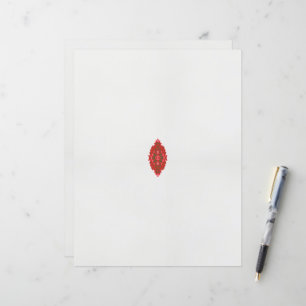 rotes und braunes Design auf weißem Hintergrund