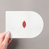 rotes und braunes Design auf weißem Hintergrund Acryleinladungen (Insitu (Handheld))