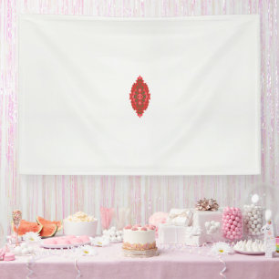 rotes und braunes Design auf weißem Hintergrund Banner