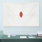 rotes und braunes Design auf weißem Hintergrund Banner (Messe)