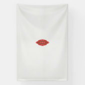 rotes und braunes Design auf weißem Hintergrund Banner (Vertikal)