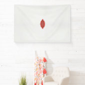 rotes und braunes Design auf weißem Hintergrund Banner (InSitu)