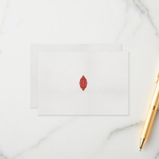 rotes und braunes Design auf weißem Hintergrund Begleitkarte (Vorderseite/Rückseite Beispiel)