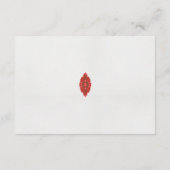 rotes und braunes Design auf weißem Hintergrund Begleitkarte (Rückseite)