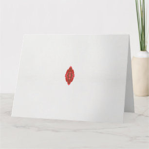 rotes und braunes Design auf weißem Hintergrund Dankeskarte