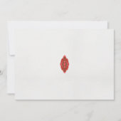 rotes und braunes Design auf weißem Hintergrund Einladung (Vorderseite)