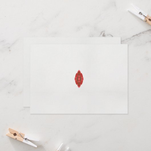 rotes und braunes Design auf weißem Hintergrund Einladung (Vorderseite/Rückseite Beispiel)