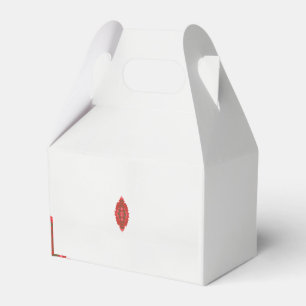 rotes und braunes Design auf weißem Hintergrund Geschenkschachtel