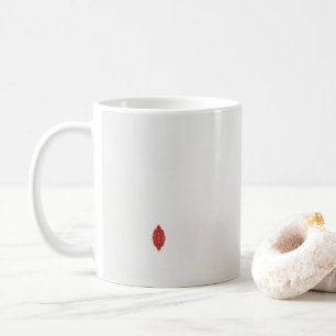 rotes und braunes Design auf weißem Hintergrund Kaffeetasse