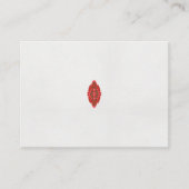 rotes und braunes Design auf weißem Hintergrund Platzkarte (Vorderseite)