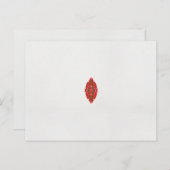rotes und braunes Design auf weißem Hintergrund Postkarte (Vorne/Hinten)