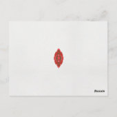 rotes und braunes Design auf weißem Hintergrund Postkarte (Rückseite)