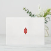 rotes und braunes Design auf weißem Hintergrund Save The Date (Stehend Vorderseite)