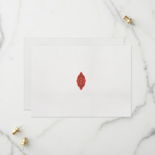 rotes und braunes Design auf weißem Hintergrund Save The Date