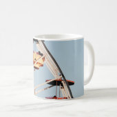 Rotes und braunes Karussell Kaffeetasse (VorderseiteRechts)
