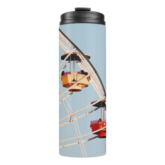 Rotes und braunes Karussell Thermosbecher (Vorderseite)