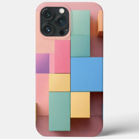 rotes und braunes Quadrat Case-Mate iPhone Hülle (Rückseite)