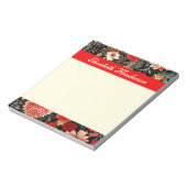 Rotes und dunkles Cream-Papier Notizblock (Rotiert)