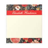 Rotes und dunkles Cream-Papier Notizblock (Vorderseite)