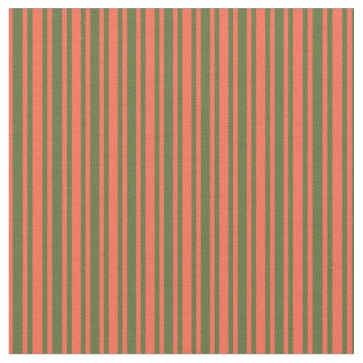 Rotes und dunkles Olive Green Striping/Liniertes M Stoff (Nahaufnahme)