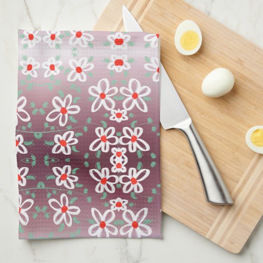 Rotes und flaches Handtuch (Viertel Falte)