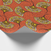 Rotes und gelbes Ankara-Lüfterpapier Geschenkpapier (Ecke)