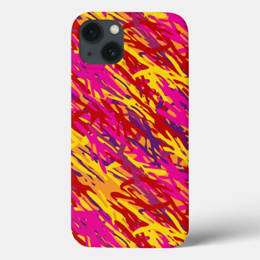 Rotes und gelbes Camouflage Case-Mate iPhone Hülle (Rückseite)