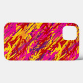 Rotes und gelbes Camouflage Case-Mate iPhone Hülle (Rückseite (Horizontal))