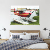 Rotes und Gelbes Flohflossen-Flugzeug, Lake Hood, Leinwanddruck (Insitu (Schlafzimmer))