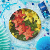 Rotes und gelbes Lilly-Foto-Papierplatte Pappteller (Party)
