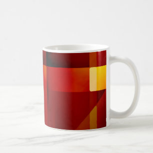 Rotes und gelbes Muster Kaffeetasse