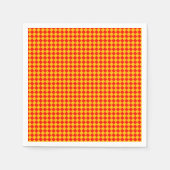 Rotes und gelbes Muster Serviette (Vorderseite)
