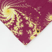 Rotes und gelbes Muster wirbeln Fleecedecke (Ecke)