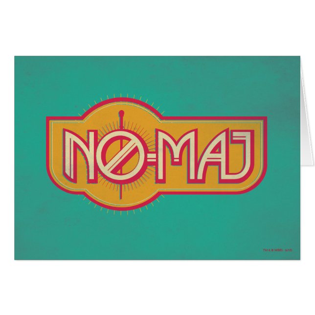 Rotes und gelbes NO-MAJ™-Abzeichen (Vorderseite (Horizontal))